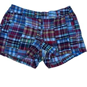 British Khaki Multicolor Plaid Women's Shorts